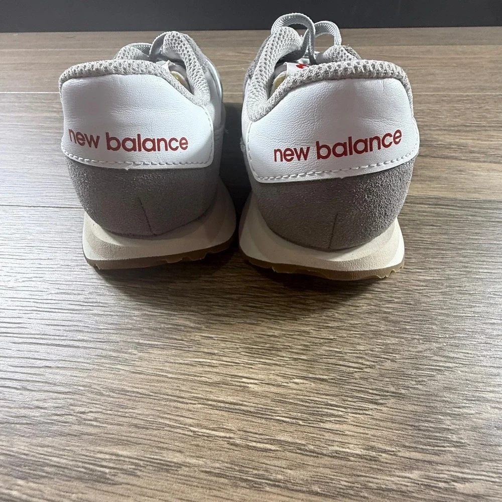 New Balance 237 Youth Sneakers Gray White Elastic Laces Lifestyle School Neutral